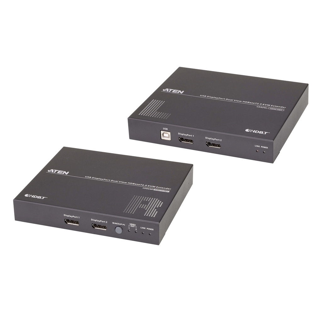 [11577496000] ATEN CE924 USB DisplayPort Dual-Anzeige HDBaseT 2.0 KVM Extender 4-port RS-232 KVM Switches