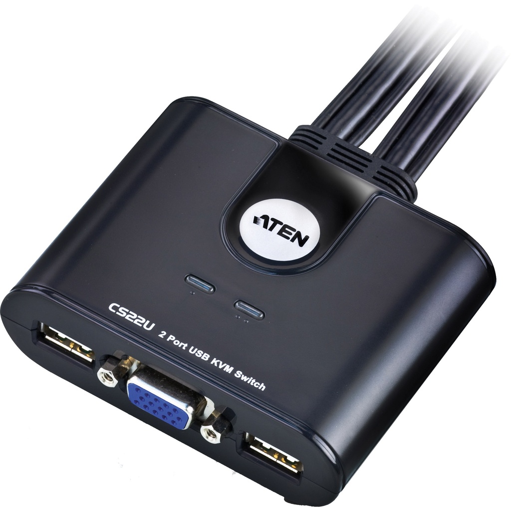[1182555000] ATEN CS22U USB VGA KVM Switch Kvm Switch 2-port KVM Switches