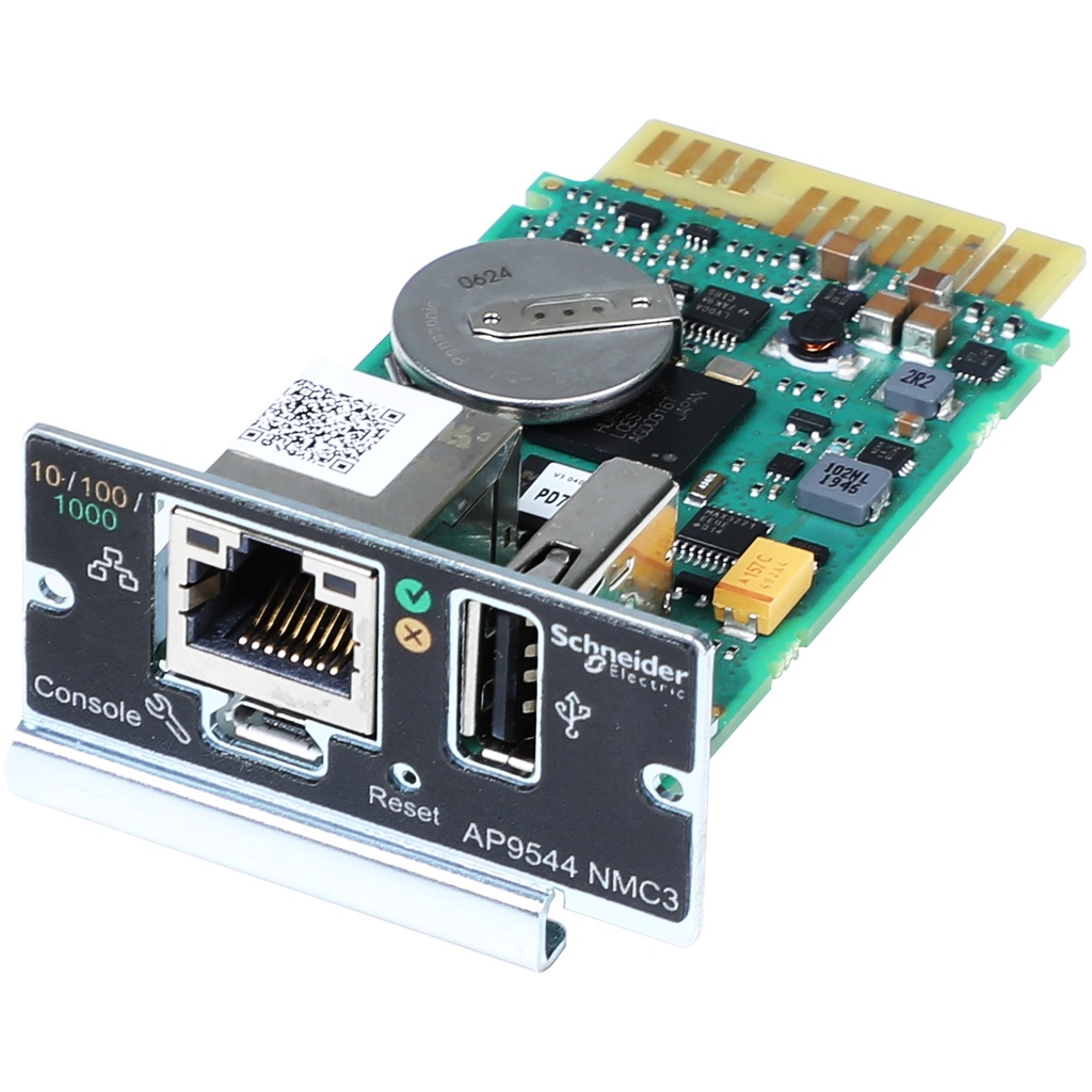 APC Network Management Card Network Management Cards for Easy UPS On-Line 1-Phase remotely monitor and manage the UPS Network management card multicolor 10,100,1000 Mbit/s Federal Communications Commission (FCC) ICES REACH RoHS FCC Cl Cables & Adapters