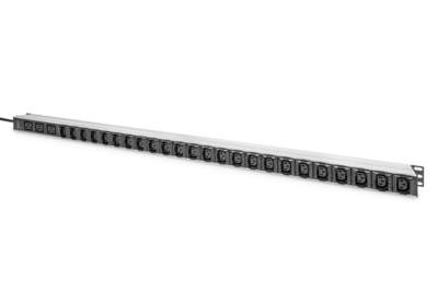 [15521667000] DIGITUS Basic IT PDU, 1-phase 16 A, 24 x C13, 3 x C19, 3 m supply cable, IEC 60309 16 A plug Power Accessories