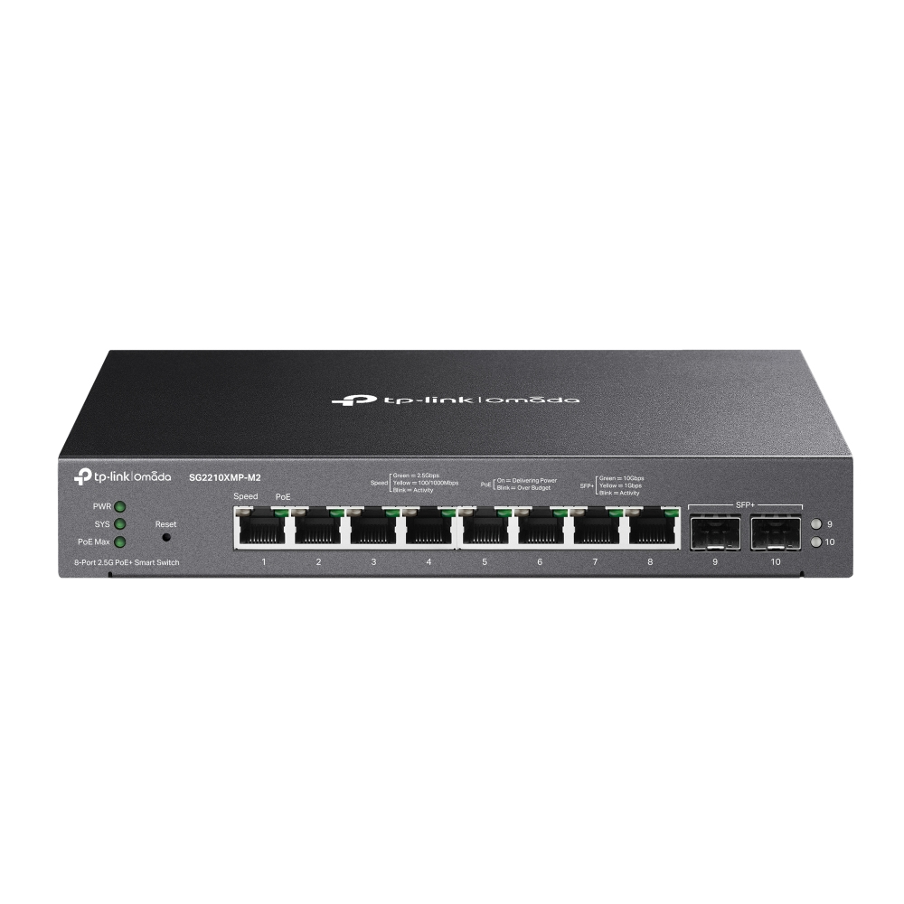 TP-LINK Omada SG2210XMP-M2 Smart Switch Switch 2.5 GBps Network Equipment
