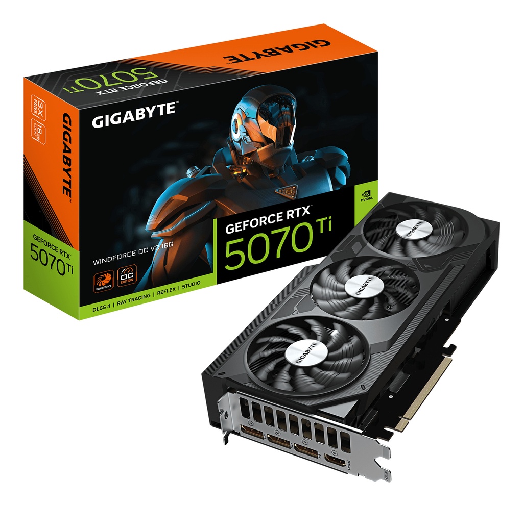 [21598491000] Gigabyte GeForce RTX 5070 Ti Windforce OC V2 Graphics card PCI Graphics Cards