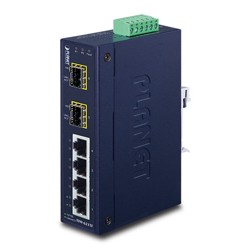 Planet ISW-621TF Switch 4 x+ 2 SFP Fiber Optic Network Equipment