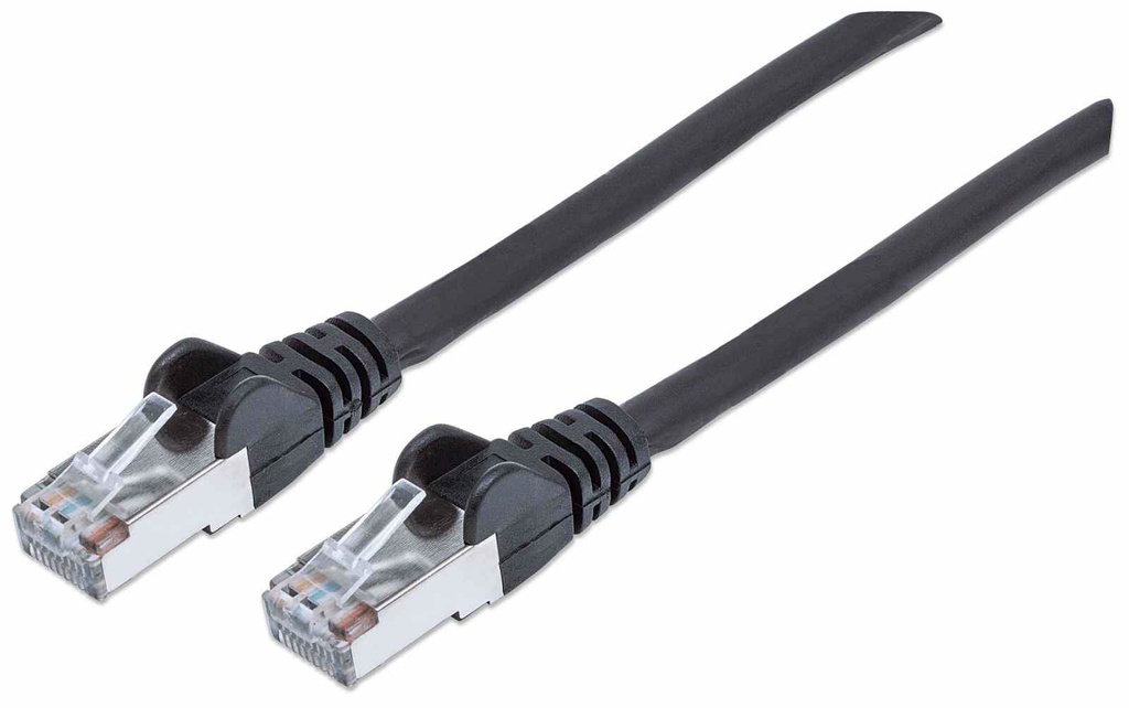 Intellinet Network Patch Cable Cat7 Cable/Cat6A Plugs 0.5 m Black Copper S/FTP LSOH LSZH PVC Gold Plated Contacts Snagless Booted Polybag Cat7 S/FTP (S-STP) RJ-45 Cables & Adapters
