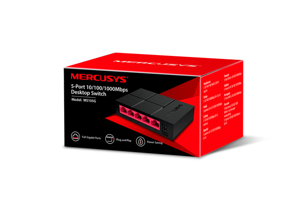 Mercusys MS105G Switch 5 x/1000 desk-top 1 GBps Network Equipment
