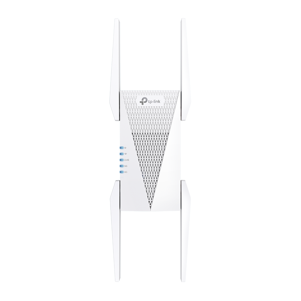 TP-LINK AXE5400 Mesh Wi-Fi 6E Range Extender White External Mesh satellite Tri-band (2.4 GHz 5 GHz 6 GHz) Wi-Fi 6 (802.11ax) 2402 Mbit/s Network Equipment