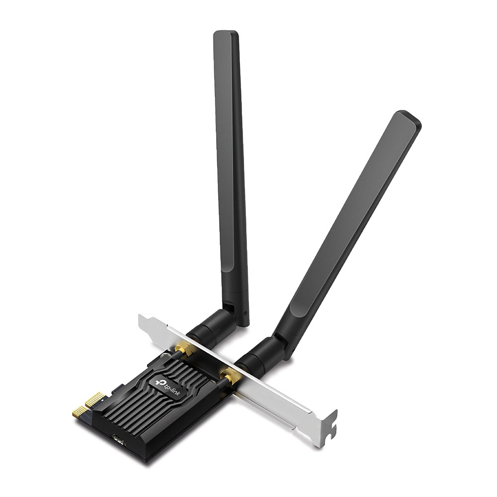 TP-LINK AX1800 Wi-Fi 6 Bluetooth 5.2 PCIe Adapter Internal Wireless PCI Express Wi-Fi Bluetooth 1800 Mbit/s Black Cables & Adapters