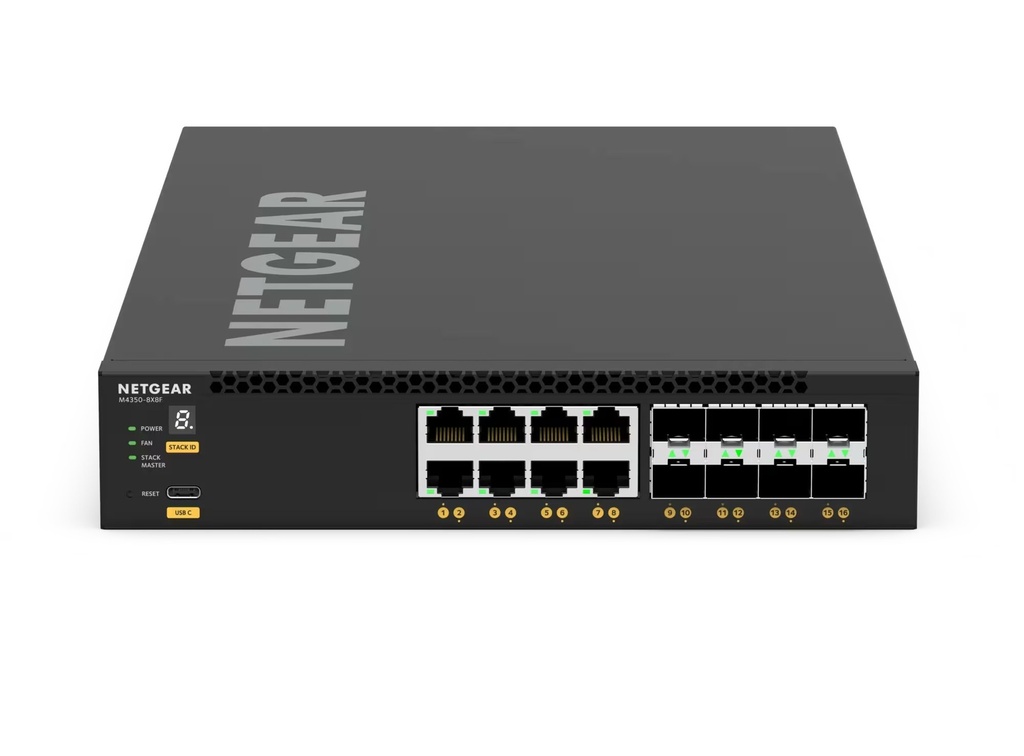 Netgear M4350 Series M4350-8X8F Switch 16 ports managed 8 x 10 GBps Network Equipment