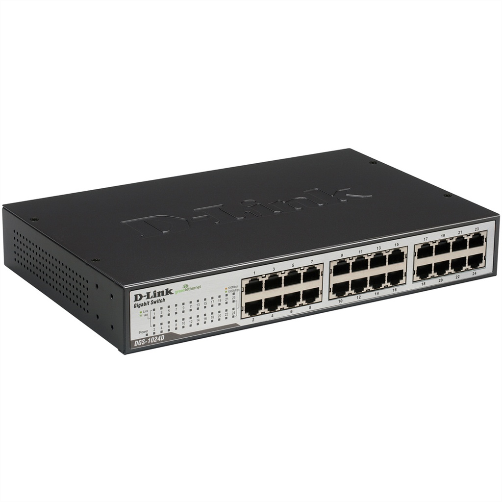 D-Link DGS 1024D Switch Copper Wire 1 GBps Amount of ports: 1 U Rack module Network Equipment