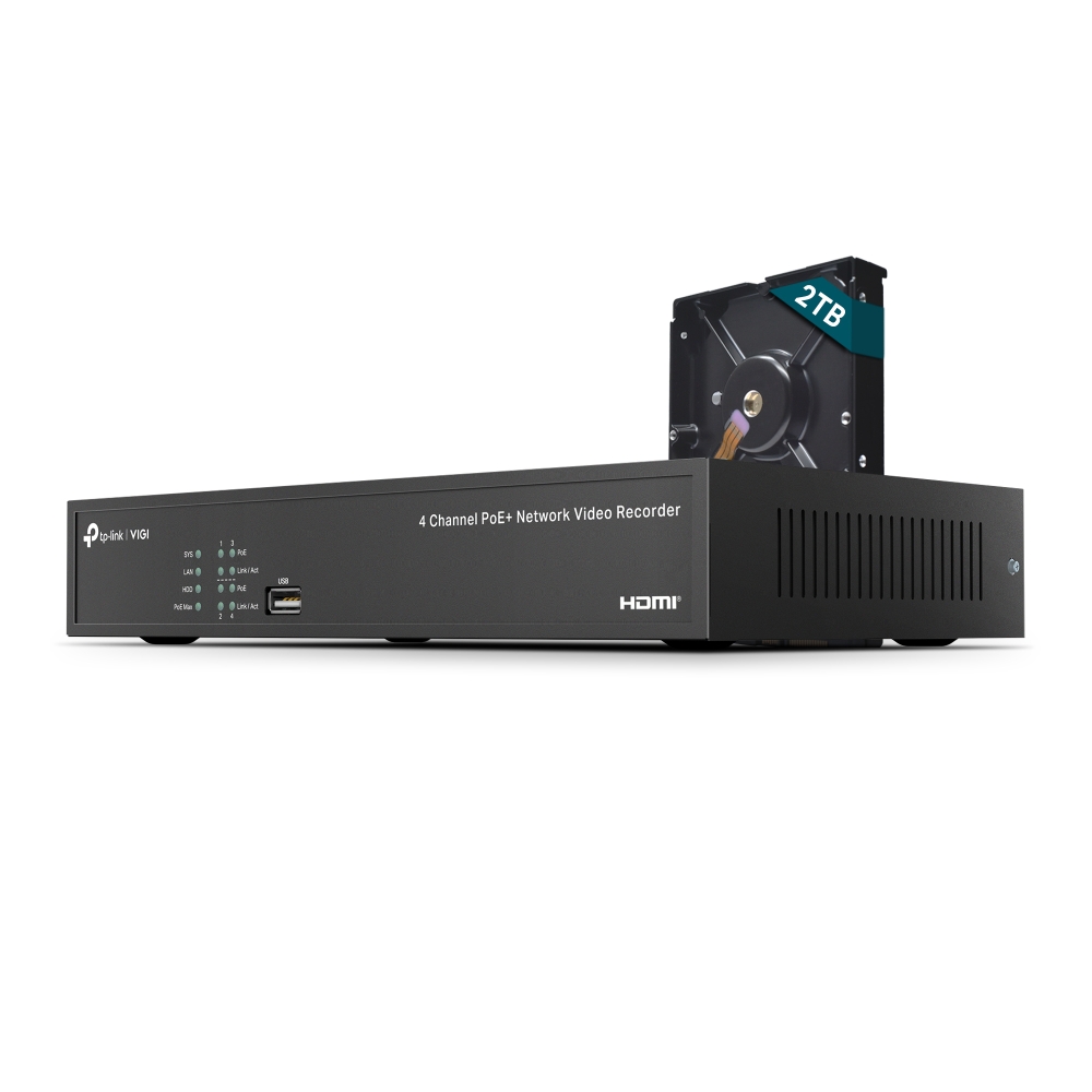 [18632425000] TP-LINK VIGI NVR1004H V1 NVR 4 Kanäle netzwerkfähig Servers