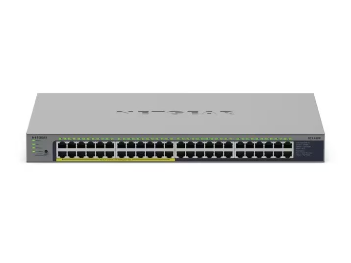 Netgear GS748PP Switch 48 ports unmanaged 24 x 0.1 GBps Network Equipment