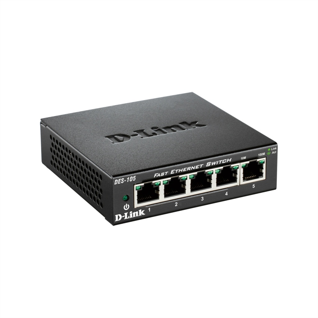 D-Link Switch DES-105 E DES105 DES-105/E Switch Copper Wire Network Equipment