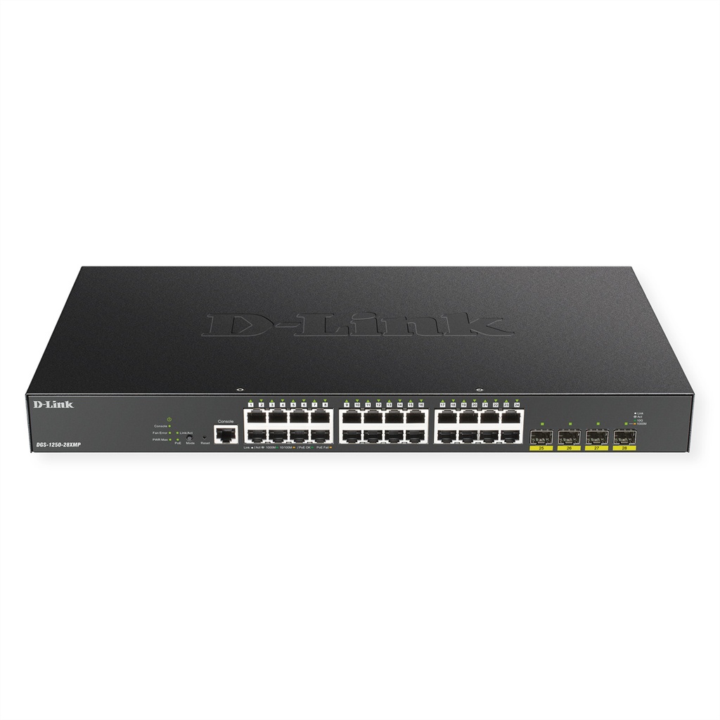 D-Link Switch DGS 1250 28XMP E DGS125028XMP DGS 1250 28XMP/E Switch Fiber Optic Network Equipment