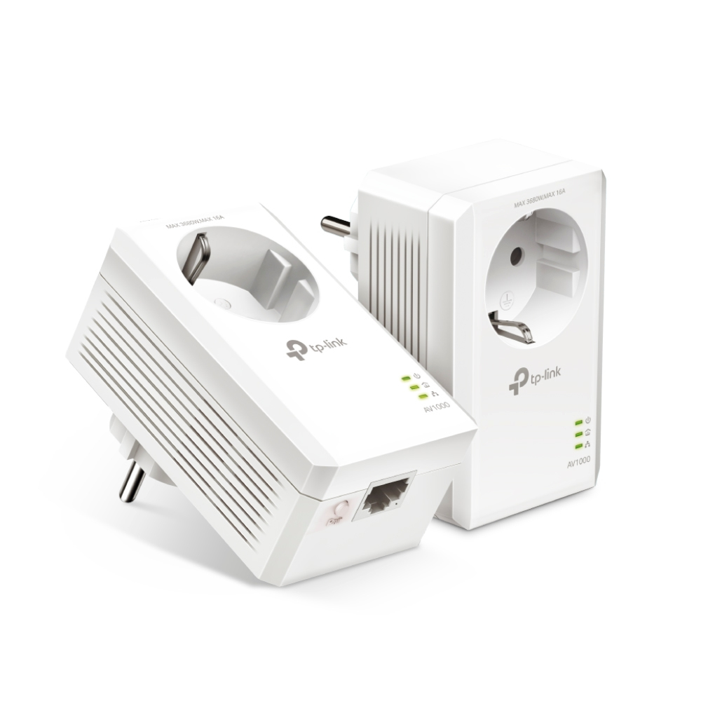 TP-LINK Av1000 Passthrough Powerline Kit Bridge Powerline Network Equipment