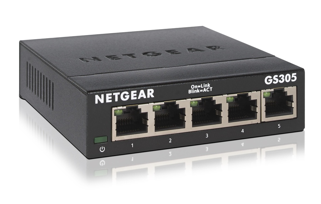 Netgear GS305 Switch unmanaged 5 x Copper Wire Network Equipment
