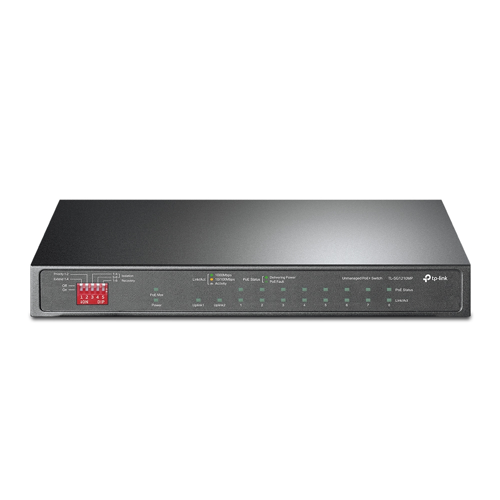 TP-LINK TL-SG1210MP desk-top Switch Switch Fiber Optic Network Equipment