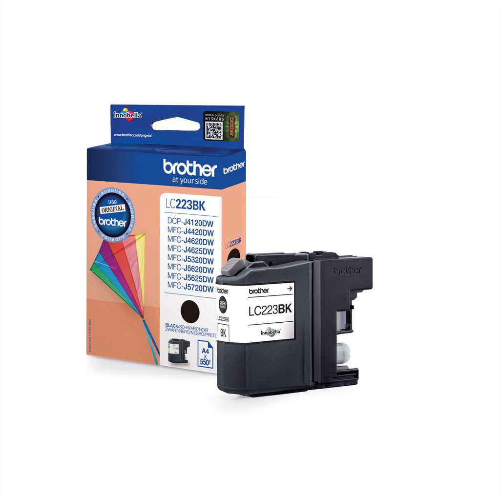 Brother LC 223 Black Black 0.55k LC223BK Original Ink Cartridge Ink Cartridges
