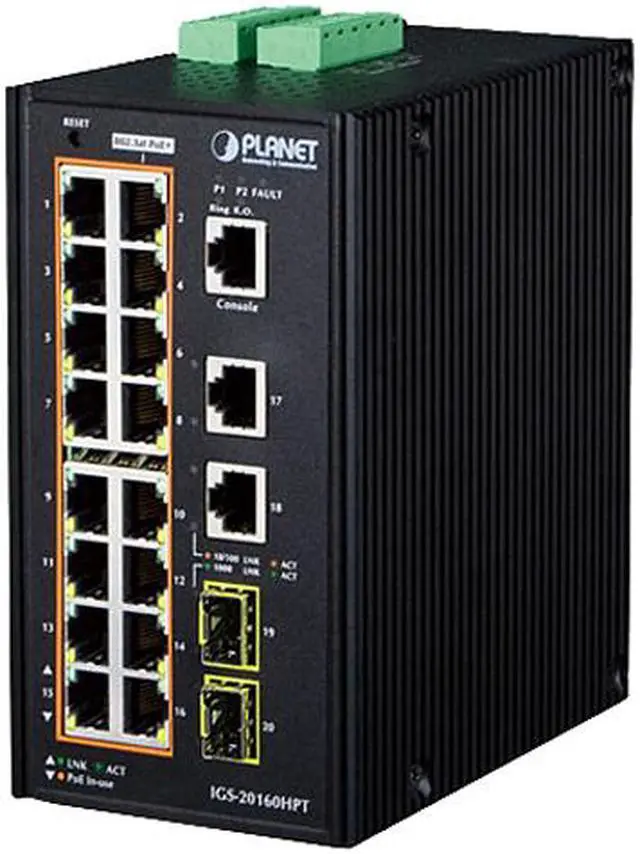 Planet IGS-20160HPT Switch L3 managed 16 x/1000 PoE++ 2+ 2 Wi-Fi Network Equipment