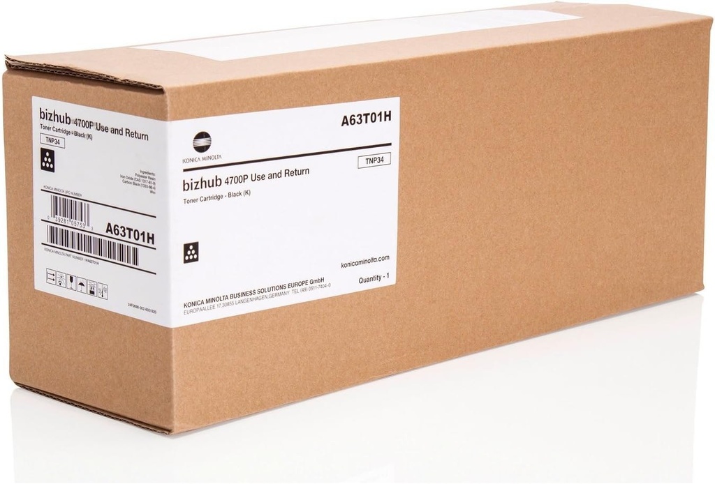 [3054739000] Konica Minolta Toner TNP-34 A63T01H Black Original Refill Toner Cartridges