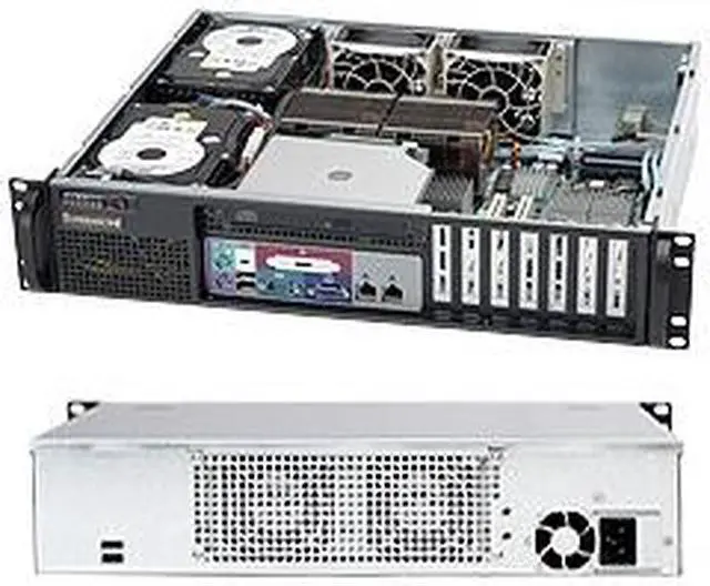 [5111634000] Supermicro SuperChassis 523L-505B 2U Black Case ATX Cases