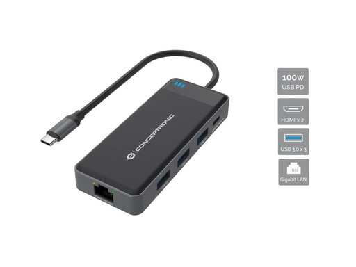 Conceptronic DONN14G Wired USB 3.2 Gen 1 (3.1 1) Type-C Gray